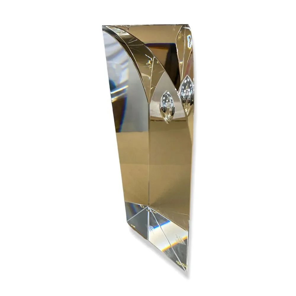 $190 Global Views Small Crystal Owl Decorative Accent Table Office Sculpture